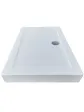 Shower tray 100x120 built-in rectangular acrylic white model PRESTON essente