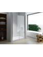 Drzwi prysznicowe wnękowe uchylne dwuskrzydłowe DUO ACTIVE 110x190 cm - 1