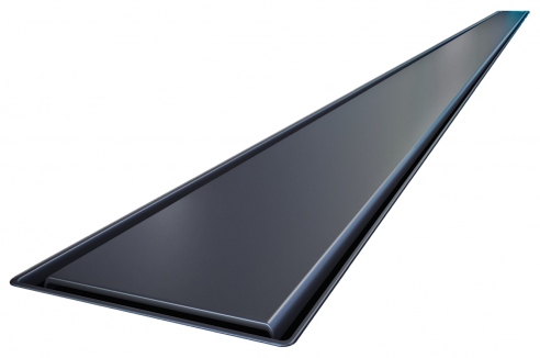 Black SLIM linear drain 70 cm with Viega siphon