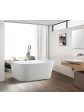 Acrylic free standing back-to-wall bathtub, model AREZO white 170x75x58 cm - 2