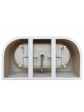 Acrylic free standing back-to-wall bathtub, model AREZO white 170x75x58 cm - 3