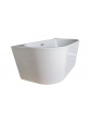 Acrylic free standing back-to-wall bathtub, model AREZO white 170x75x58 cm - 4