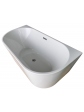 White freestanding wall-mounted acrylic bathtub, model AREZO 160x75 cm - 5