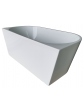 White freestanding wall-mounted acrylic bathtub, model AREZO 160x75 cm - 6