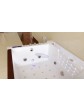 Two-person rectangular whirlpool bathtub 180x120 cm with radio and Bluetooth module - SGM-KL9210