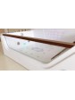 Wall-mounted rectangular whirlpool bathtub 180x120 cm Castylia series with a bathtub faucet included