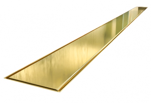 Linear drain with a McAlpine gold siphon, length 90 cm